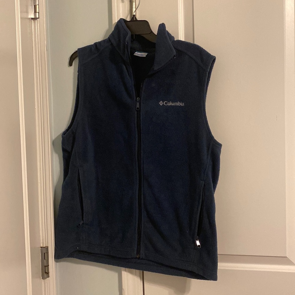 Navy Blue Columbia Full Zip Up Vest